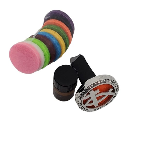 Fish of Life with Crystals Essential Oil Car Diffuser Stainless Steel NEW - Picture 7 of 8